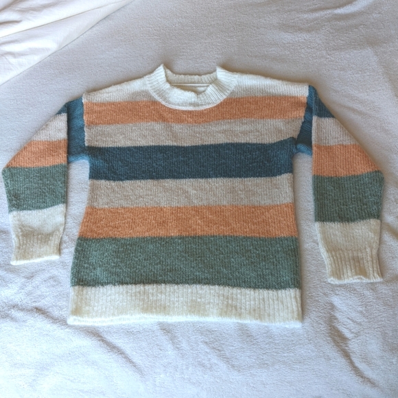 O’Neill Striped Floyd Sweater Orange Blue Green - Picture 4 of 10